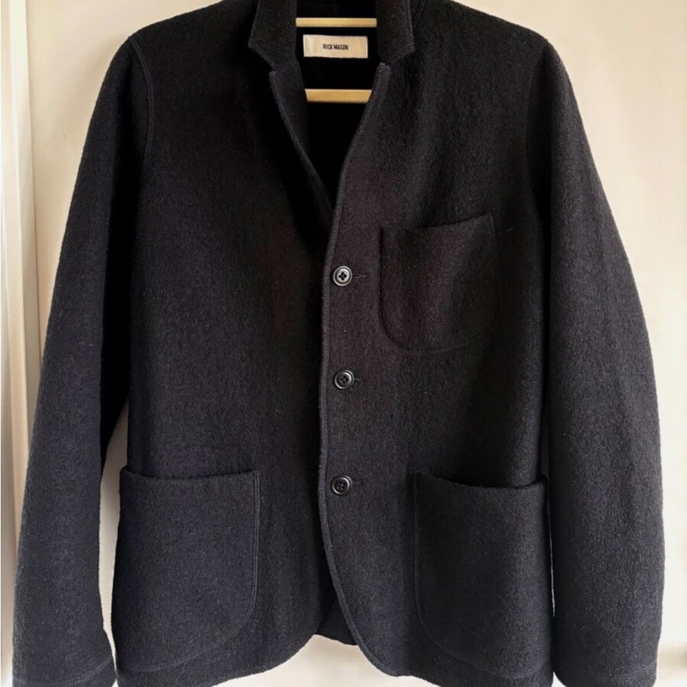 Buck Mason felted chore Jacket, blazer in black, S
